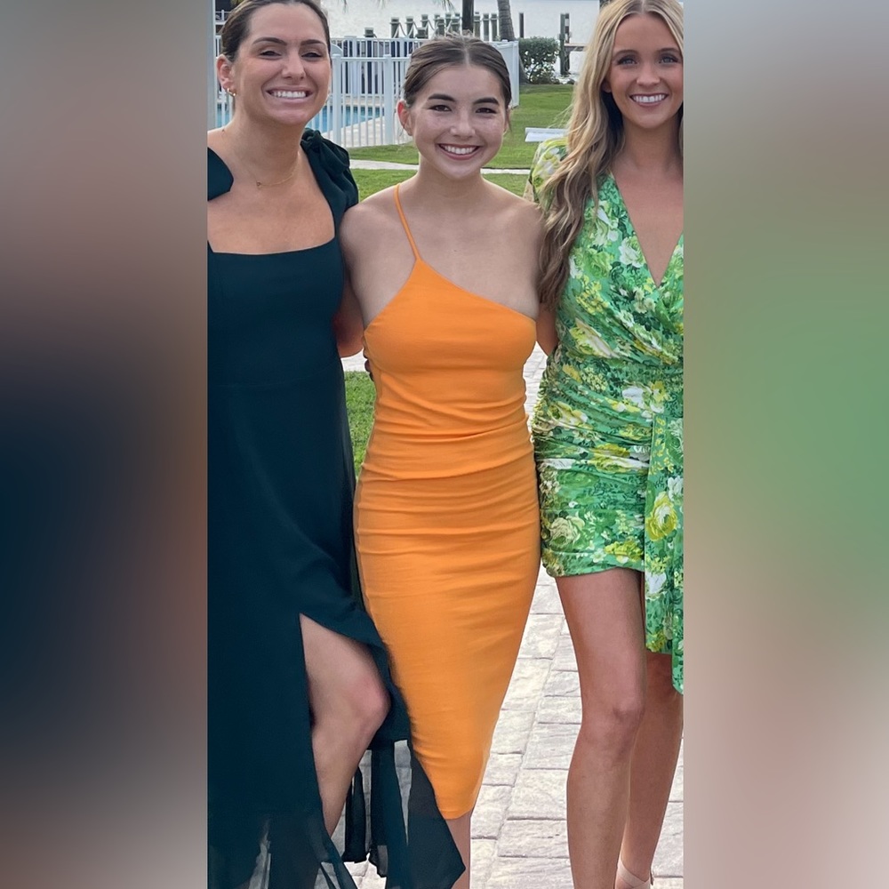Small orange zara dress